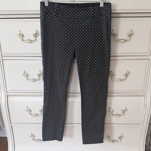 Ann Taylor Black and White Polka Dot Crop Pants